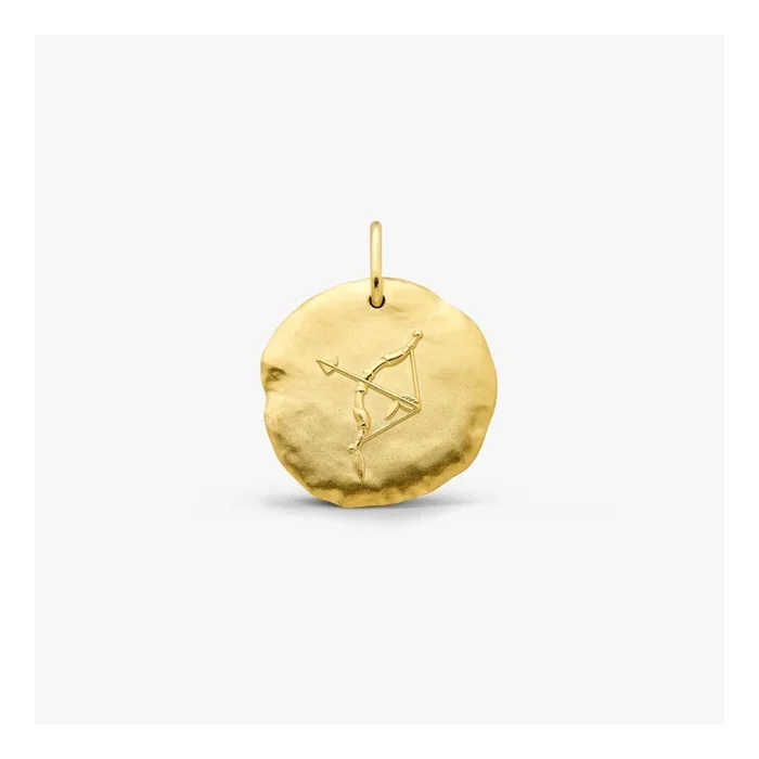 Arthus Bertrand Astro Sagittarius medal in yellow gold 23 mm – Lepage