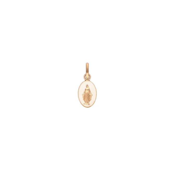 Arthus Bertrand ivory Miraculous Virgin medal in pink gold – Lepage