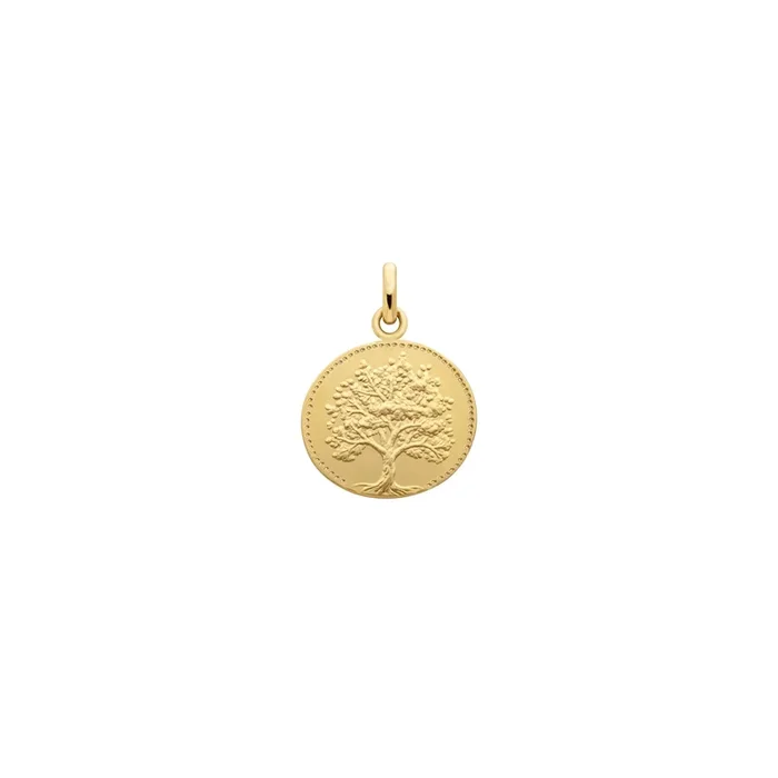 Arthus Bertrand Tree of Life pebble medal in yellow gold – Lepage