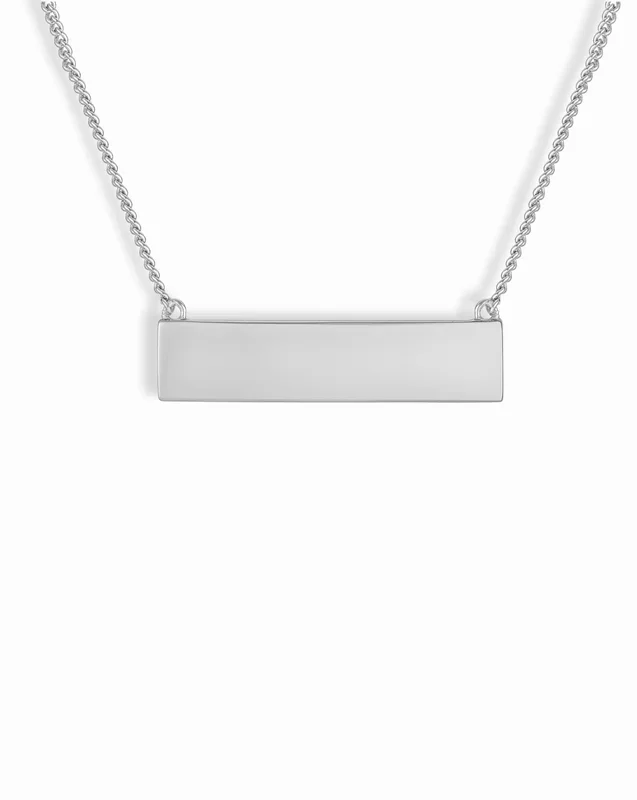 Aspen Name Plate Necklace
