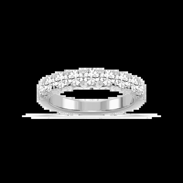 August 1 ctw Round Lab Grown Diamond French Pave Anniversary Band