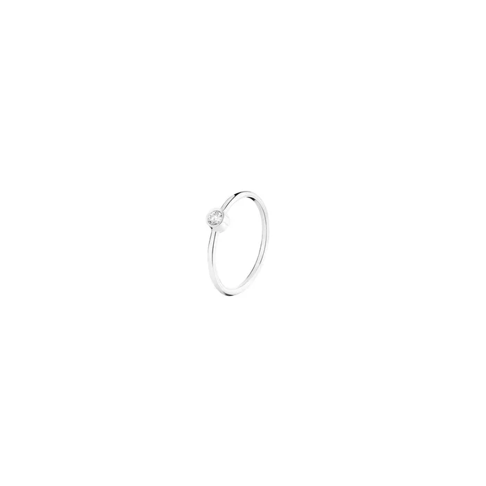 Aurore solitaire in white gold and diamond – Lepage
