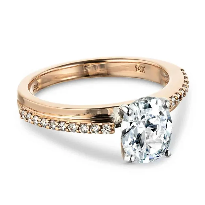 Avery Lab Grown Diamond Interlaced Side Stone Engagement Ring
