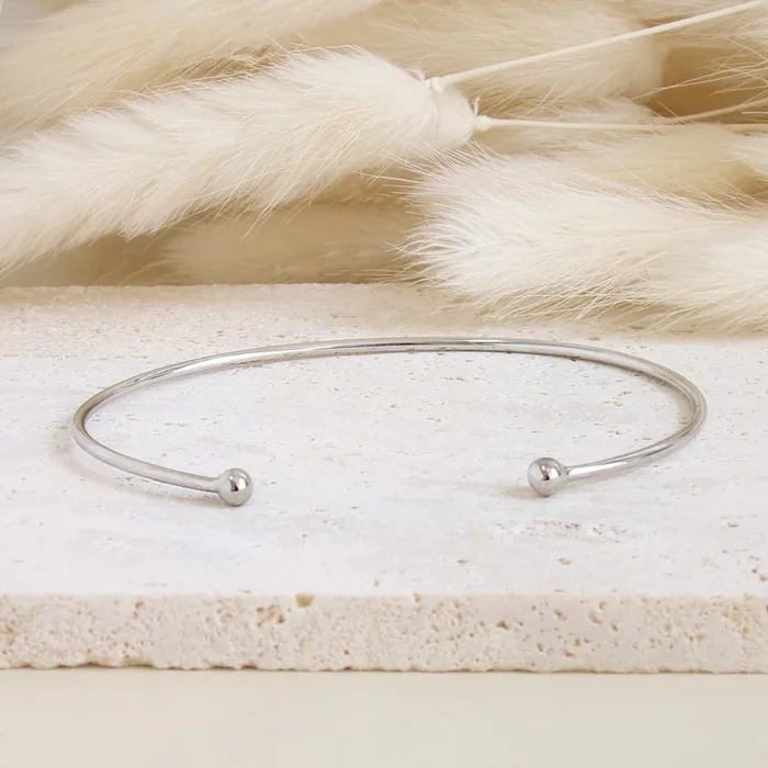 Ayumi open bangle bracelet sterling silver