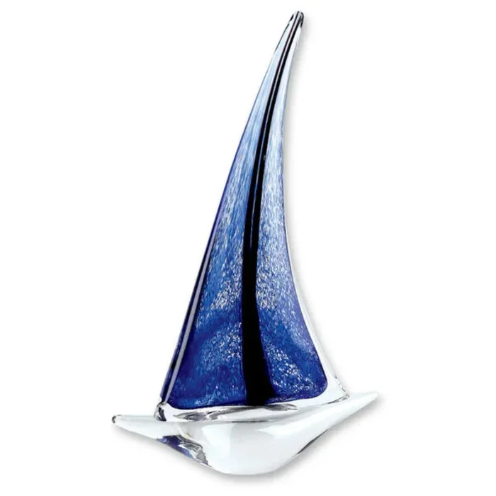 Badash Murano Style Artistic Glass 13″ Blue Sailboat (In-Store Only Pick Up)