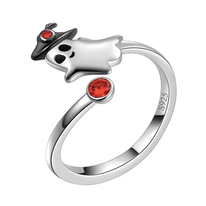 Bague fantôme pour femmes, bijoux d’halloween en argent Sterling 925