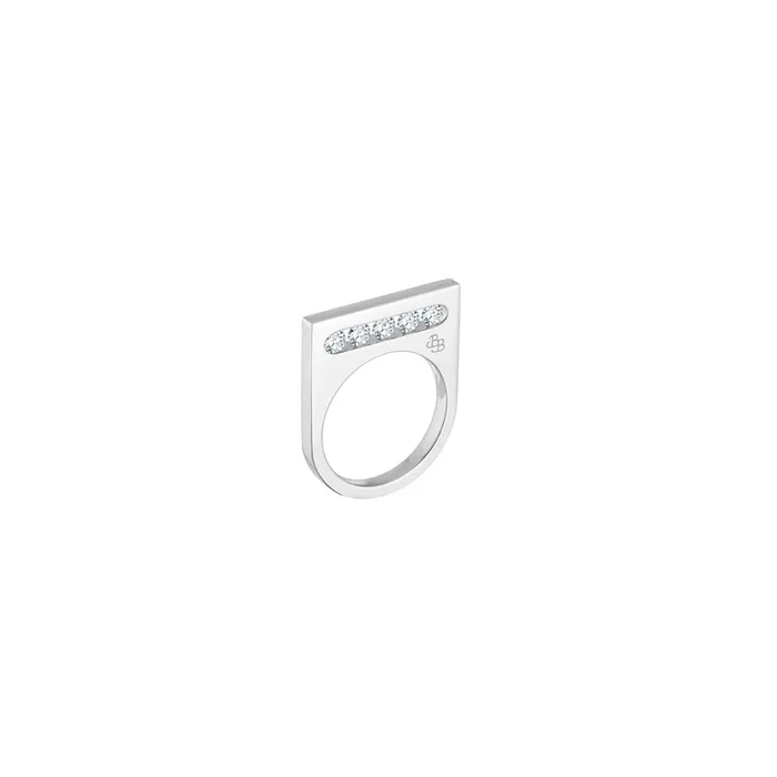 Bague La Brune et La Blonde Funambule en or blanc 5 diamants – Lepage