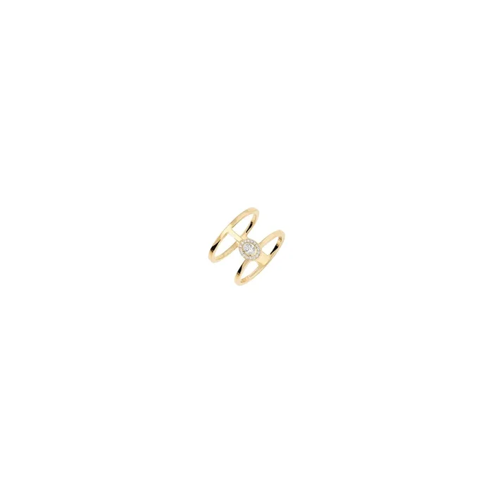 Bague Messika Glamazone 2 rangs or jaune et diamants 6173J – Lepage