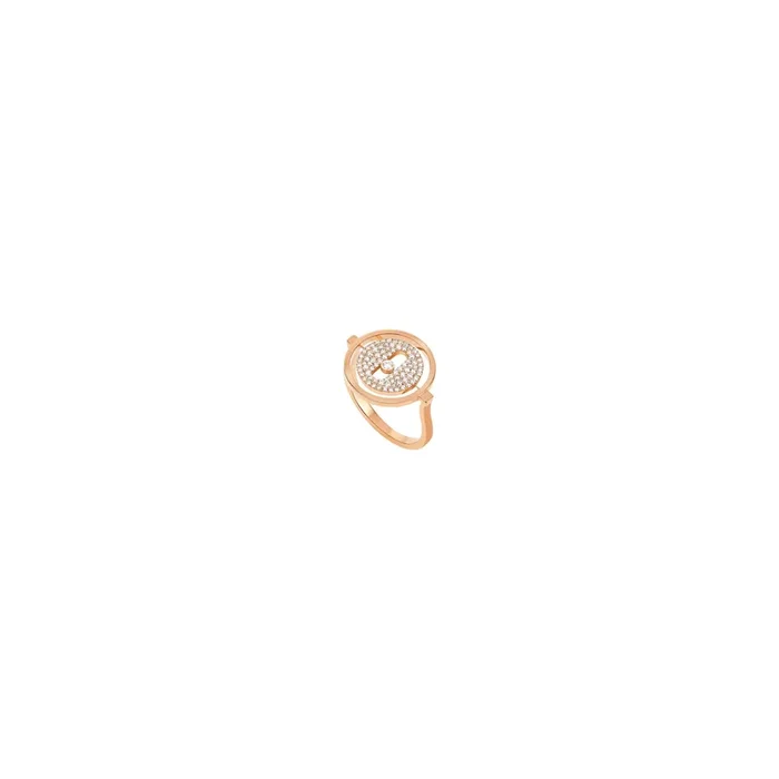 Bague Messika Lucky Move petit modèle pavée en or rose et diamants