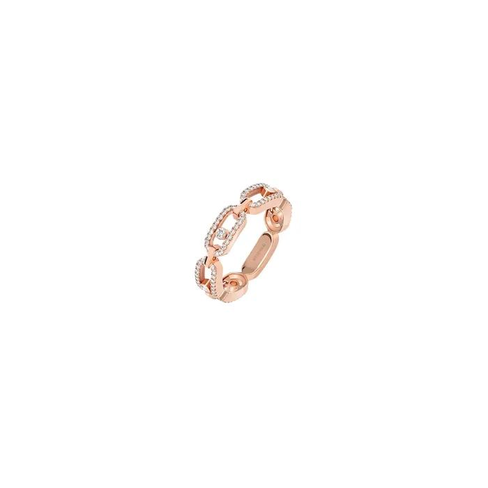 Bague Messika Move Uno Multi Pavée en or rose et diamants 12012R – Lepage