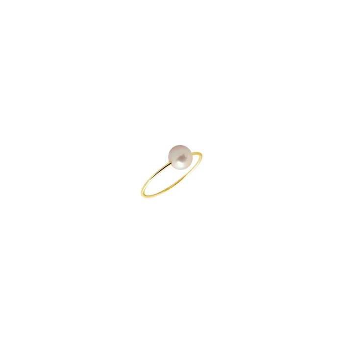 Bague Simply Pearly en or jaune perle blanche BPSJ-B-005, bague – Lepage