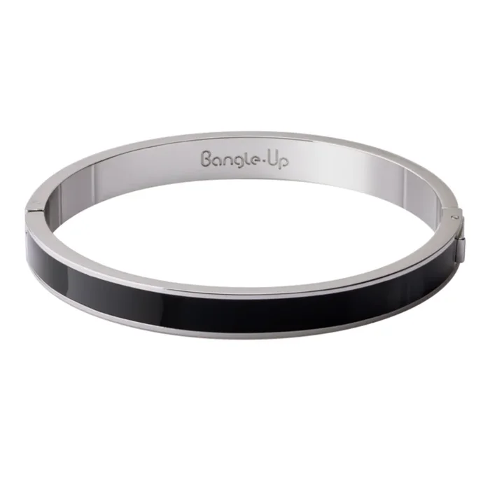 Bangle Bracelet – Silver and Black