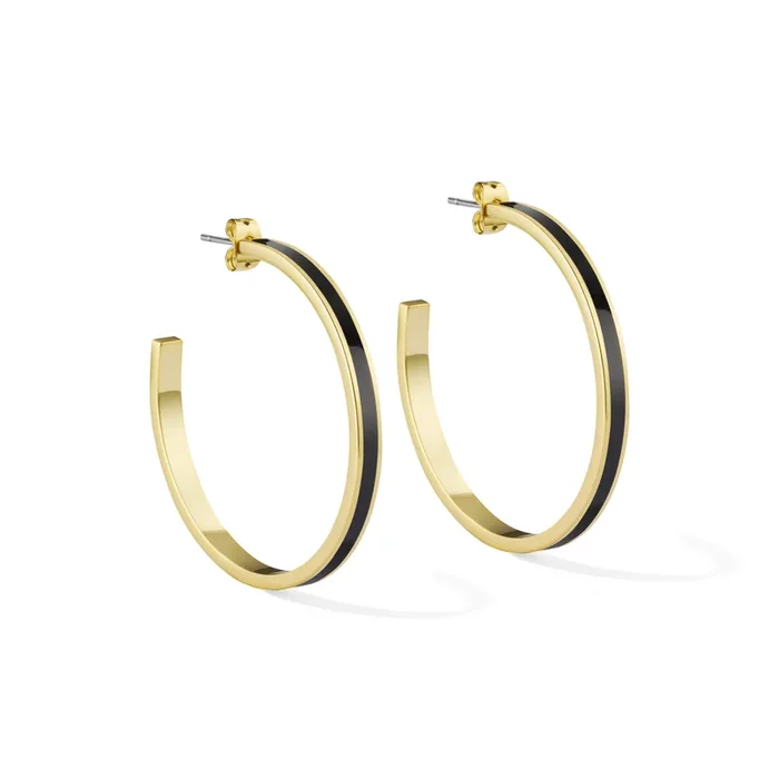 Bangle Hoop Earrings – Black