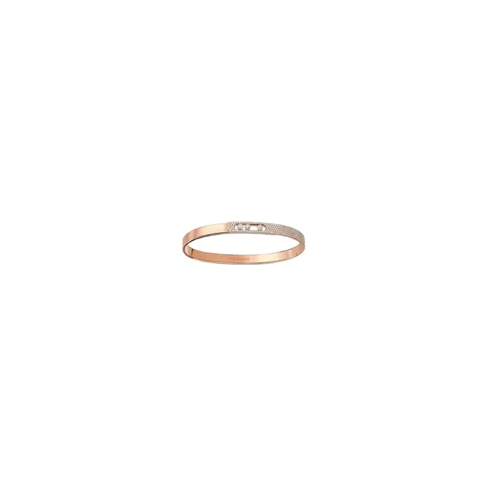 Bangle Messika Move Noa Pavé en or rose et diamants