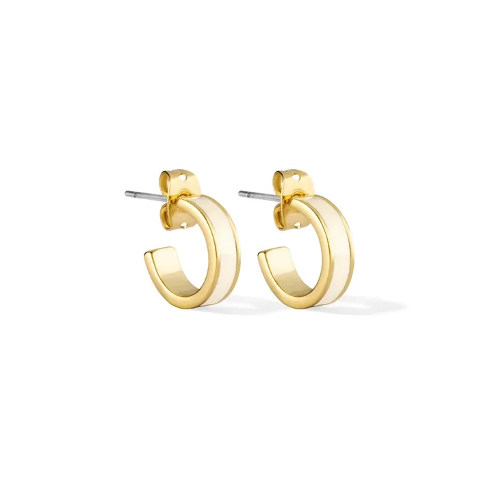 Bangle Mini Hoop Earrings – Sand White