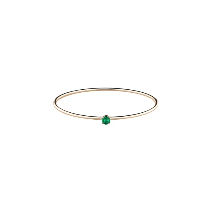 Bangle Pur in rose gold and emerald – Lepage