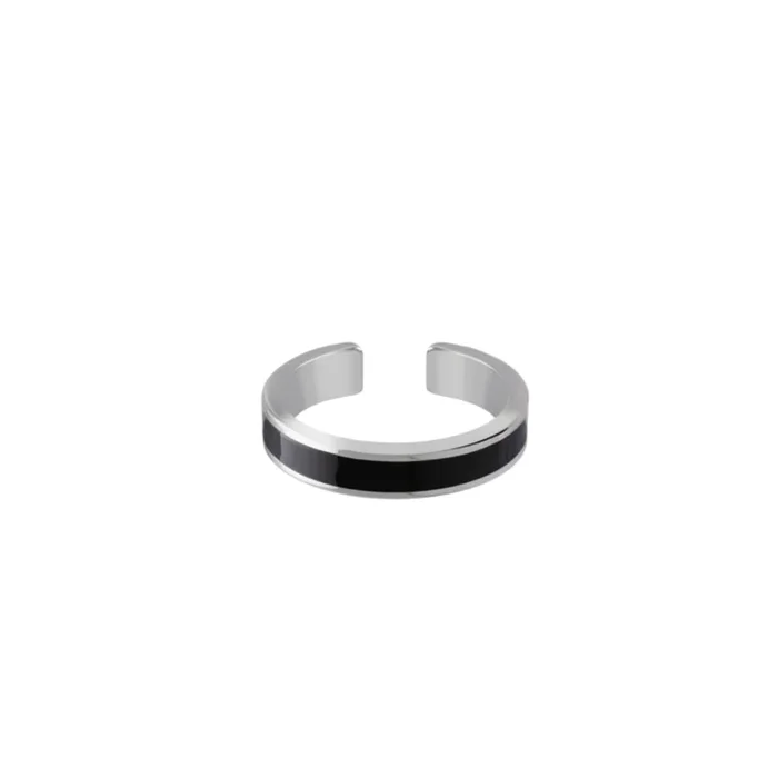 Bangle Ring – Silver and Black