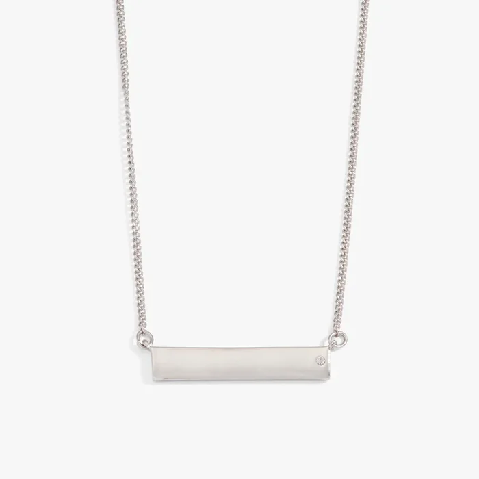 Bar Necklace with Crystal Accent