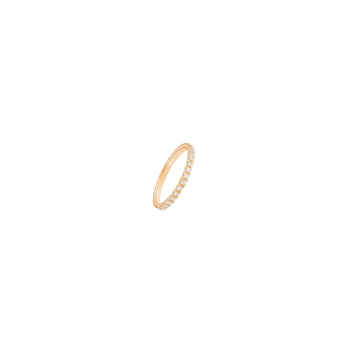 Be Mine wedding ring in pink gold and diamonds – Lepage