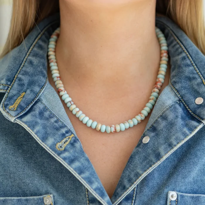 Beach Cliff Gemstone Necklace