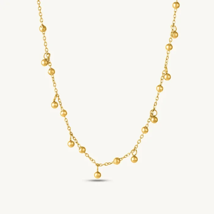 Beaded Charm Chain Necklace