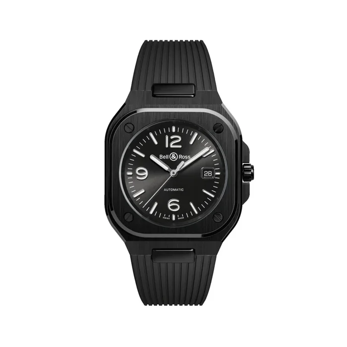 Bell & Ross BR 05 Black Ceramic automatic rubber strap 41 mm – Lepage