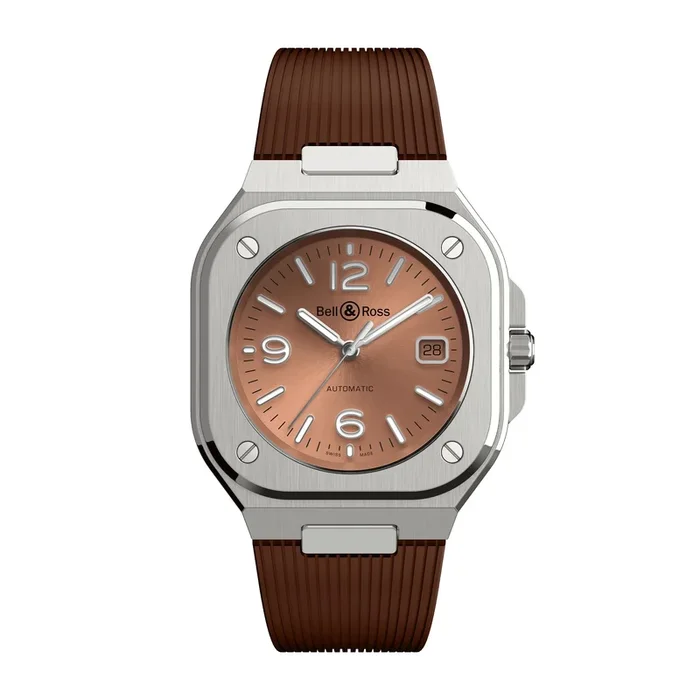 Bell & Ross BR 05 Copper Brown automatic rubber 40 mm- Lepage