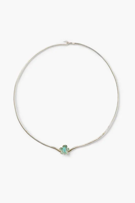 Bellflower Collar Necklace Silver