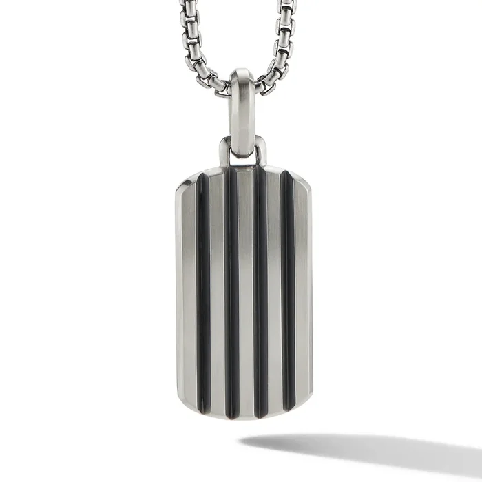 Beveled Tag in Sterling Silver, 35mm