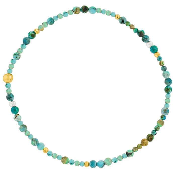 Birthstone Pyrite’s Booty Bracelet – December / Turquoise