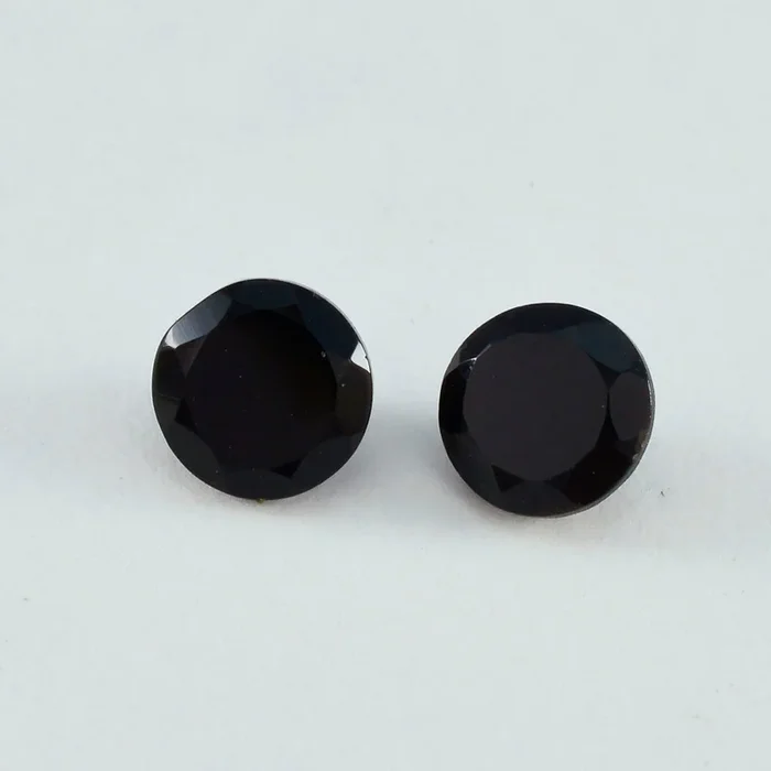 Black Onyx 1PC Large 11×11 MM Round Faceted Black Fine Semi Precious Loose Gemstone