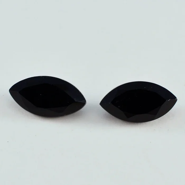 Black Onyx 1PC Medium 7×14 MM Marquise Faceted Black Pure Semi Precious Loose Gemstones