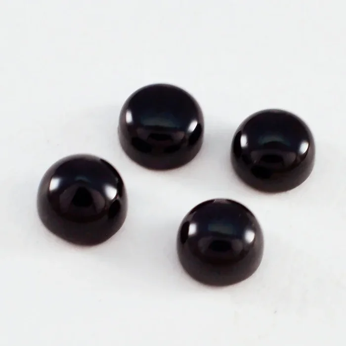 Black Onyx 1PC Medium 9×9 MM Round Cabochon Black Brilliant semi Precious Precious Gemstone