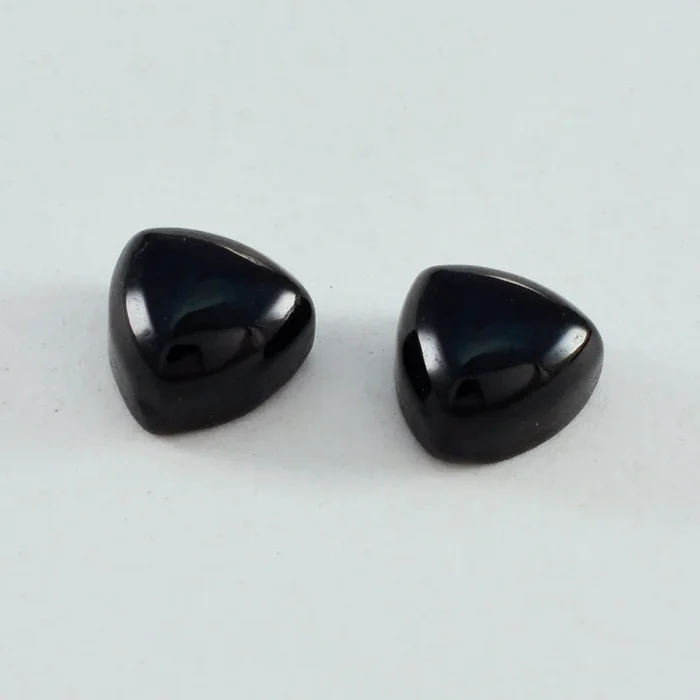 Black Onyx 1PC Small 8×8 MM Triangle Cabochon Black Fiery semi Precious Loose Gemstone