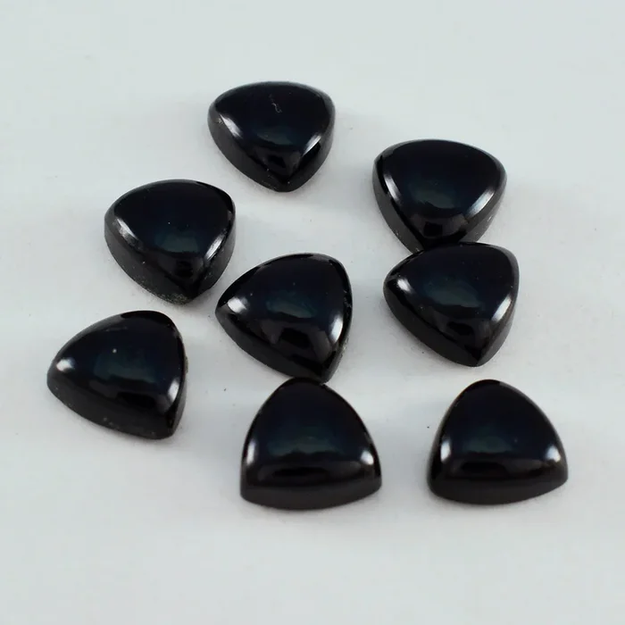 Black Onyx 1PC Tiny 6×6 MM Triangle Cabochon Black Superior semi Precious Gems