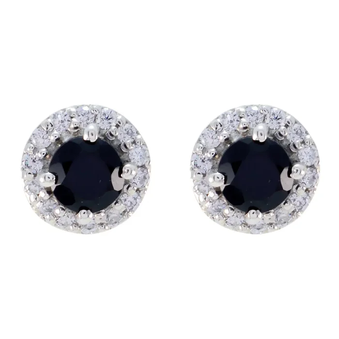 Black Onyx American Isabelle multiple Stud Black 92.5 Silver Earring