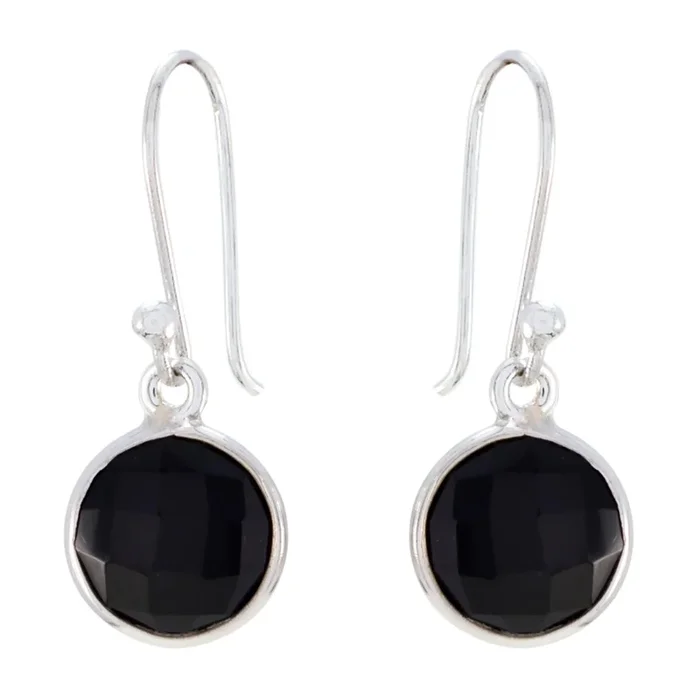 Black Onyx Latin American Harper multiple Dangle Black 925 Silver Earring