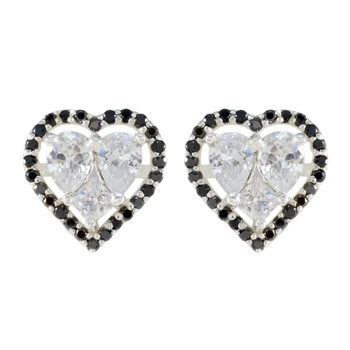 Black Onyx Russian Teresa multiple Stud Black 925 Silver Earring