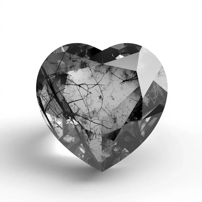 Black Rutile 1PC Chunky 16×16 MM Heart Faceted Black Pure Semi Precious Loose Gems