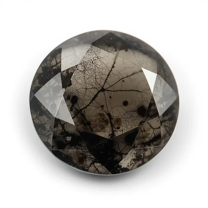 Black Rutile 1PC Small 8×8 MM Round Faceted Black Luster Semi Precious Loose Gems