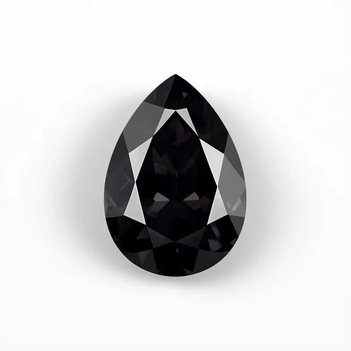 Black Spinel 1PC Chunky 13×18 MM Pear Faceted Black Fiery Semi Precious Loose Gemstone
