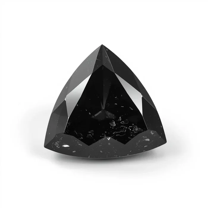Black Spinel 1PC Chunky 16×16 MM Triangle Faceted Black Pure Semi Precious Loose Gemstones