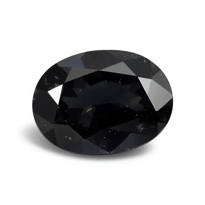 Black Spinel 1PC Medium 7×10 MM Oval Faceted Black Genuine Semi Precious Loose Gems