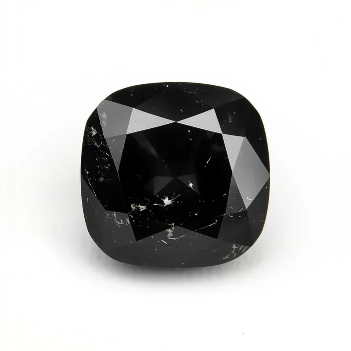 Black Spinel 1PC Medium 9×9 MM Cushion Faceted Black Lustrous Semi Precious Gems