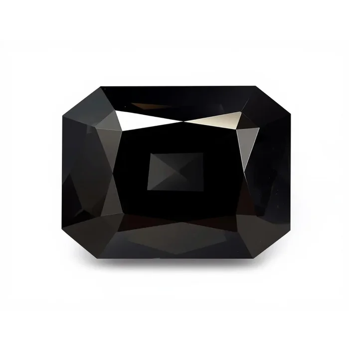 Black Spinel 1PC Small 6×9 MM Emerald Faceted Black Brilliant Semi Precious Loose Gemstones