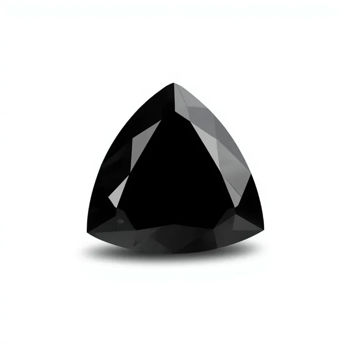 Black Spinel 1PC Small 8×8 MM Triangle Faceted Black Luster Semi Precious Loose Gemstones