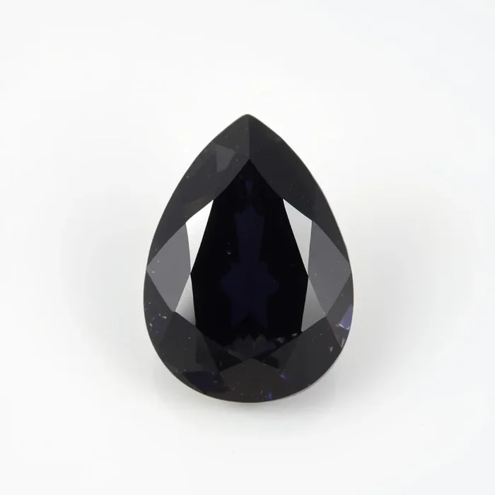 Black Spinel 1PC Tiny 5×7 MM Pear Faceted Black Polished Semi Precious Loose Gemstones