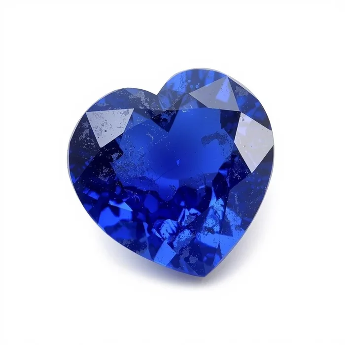 Blue Sapphire (GF) 1PC Large 10×10 MM Heart Faceted Blue Shine Precious Loose Gems