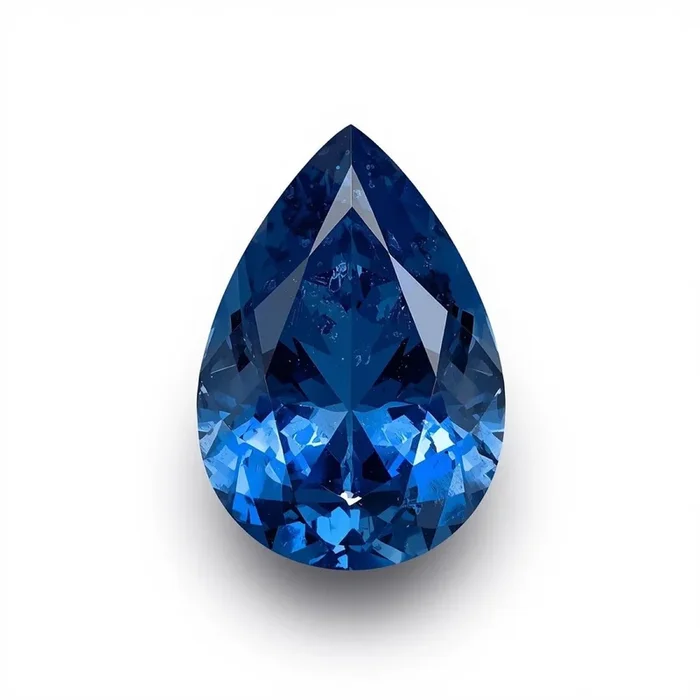 Blue Sapphire (GF) 1PC Large 10×14 MM Pear Faceted Blue Fiery Precious Loose Gemstone