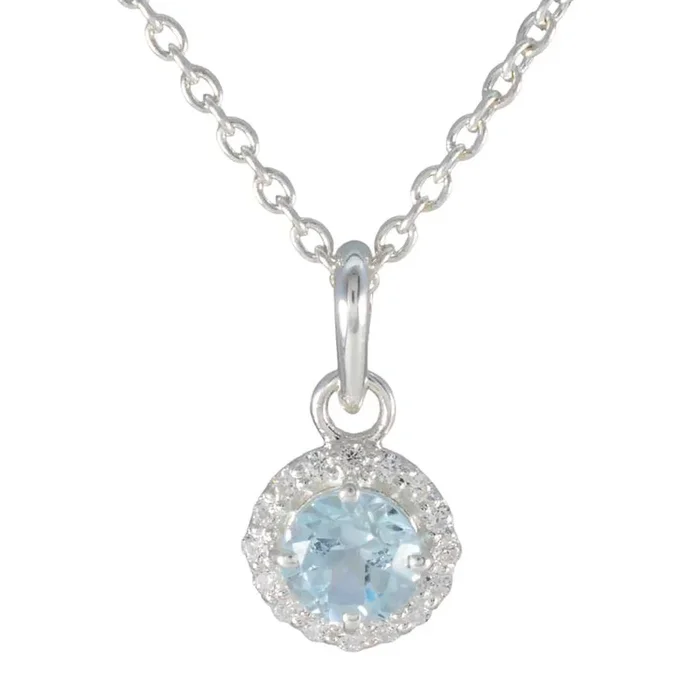 Blue Topaz Featherlight Indian Sterling Silver multiple Siti Fairytale Blue Pendant Jewellery